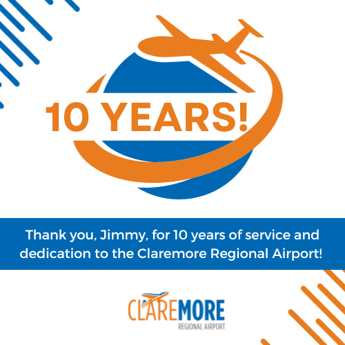 Click to read Jimmy Hensley celebrates 10 years with Claremore Regional Airport  article